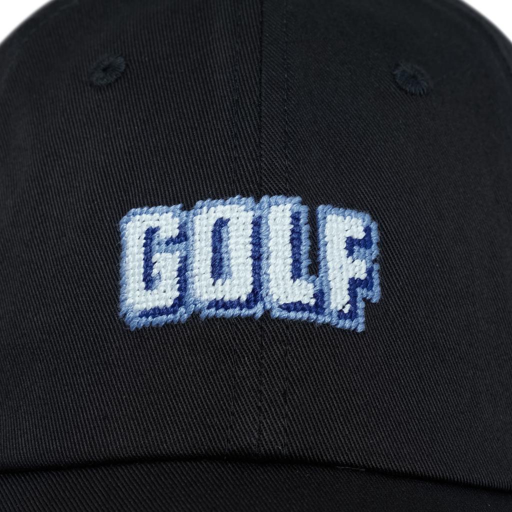 LOLONG Golf Needlepoint Hat (Black)