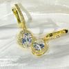 925 Sterling Silver Fashion Light Luxury Luxury Egg-shaped Zircon Ear Buckle Birthday Party Anniversary Gift Daily Wear