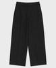 NOIRER Tweed Low-Cut Wide Slacks (Black)