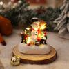 Christmas Gift Christmas Decorations Resin Small House Micro Landscape Luminous Santa Claus Desktop Ornaments