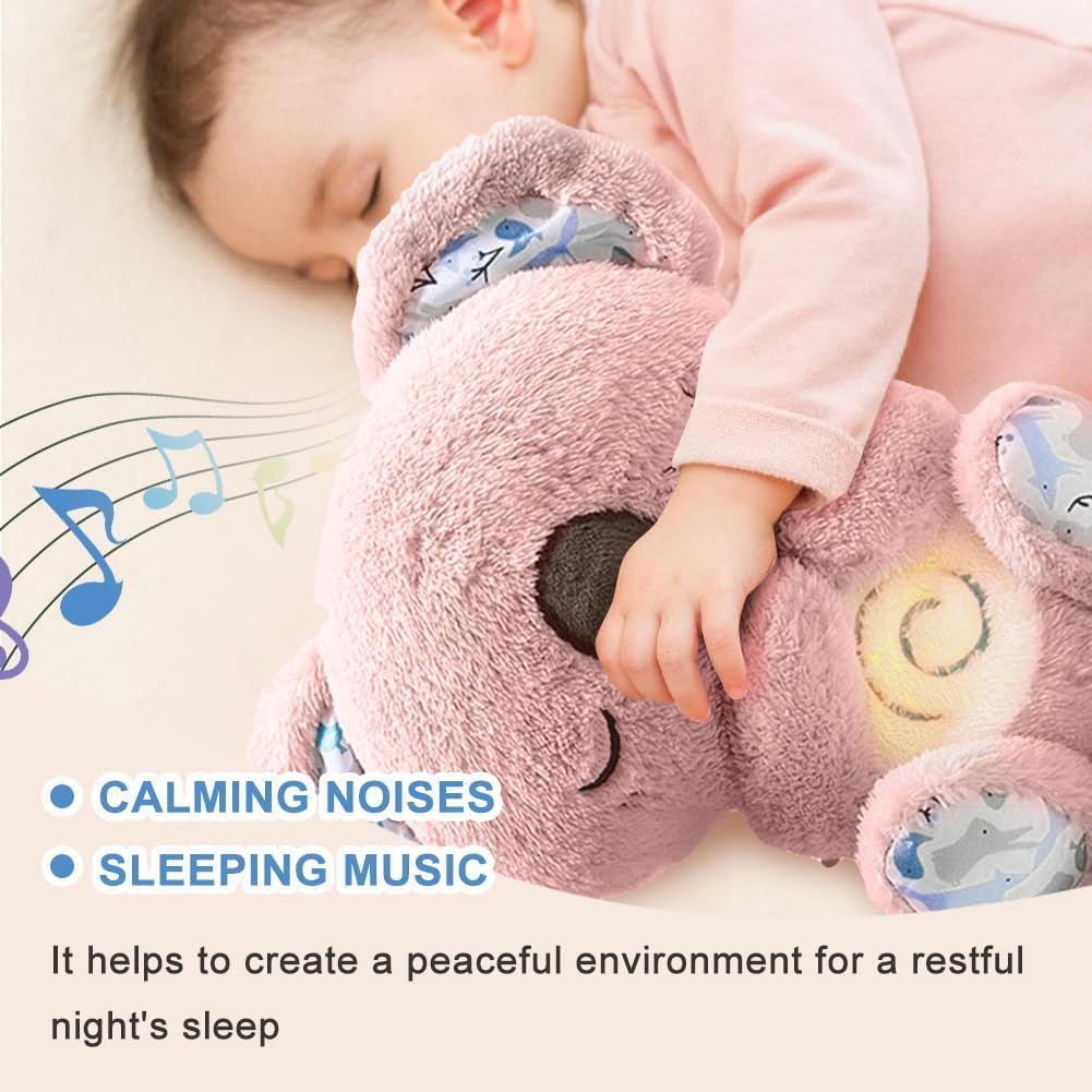 Relief Koala Breathing Stuffed Toy, Anxiety Relief Plush Animal with Musical Lights & Rhythmic Breathing Motion - New Year Gift Plush Figure Toys