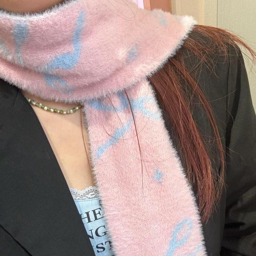 Korean Double-Sided Bow Tie Thin Winter Scarf: Warm, Versatile, and Stylish Red Neck Warmer