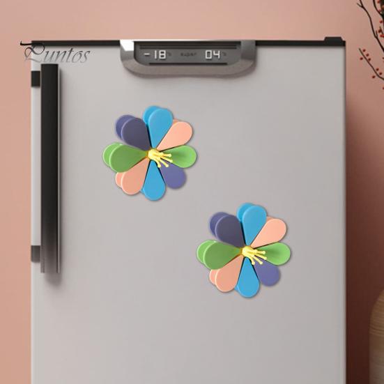 Petal Magnetic Clips 3D Flower Refrigerator Magnet with Sealing Clips, Snack Bread Food Shape Storage Bag Sealer Clamp, Kitchen Fridge Decoration