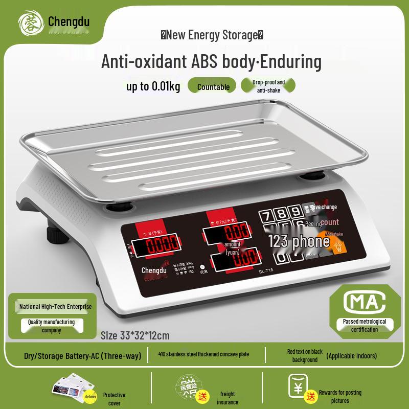 Commercial 30kg Kitchen Scale: Electronic Household Food Weighing Scale