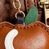 Apples Keychain Pendant Cute Apple-Shaped Leather Keychain Charm Colorful Fruit Bag And Car Pendant Soft Versatile Purse Charm for Women Tote Bags
