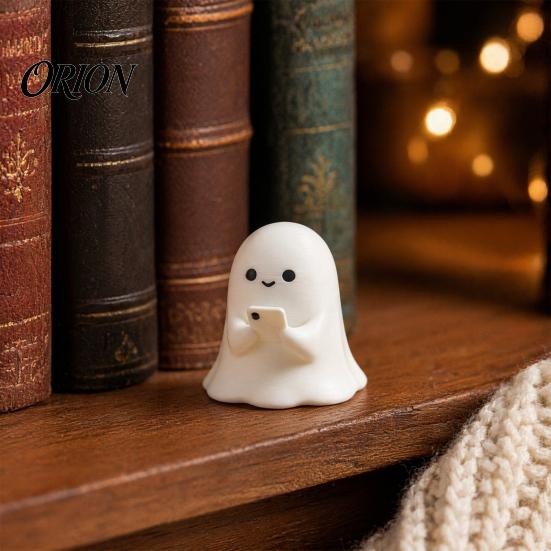 Unique Halloween Table Centerpiece 3D Printed Ghost Figurine, Cute Spooky Resin Statue, Funny Desktop Tray Sturdy Statue for Desk Decor, Tabletop