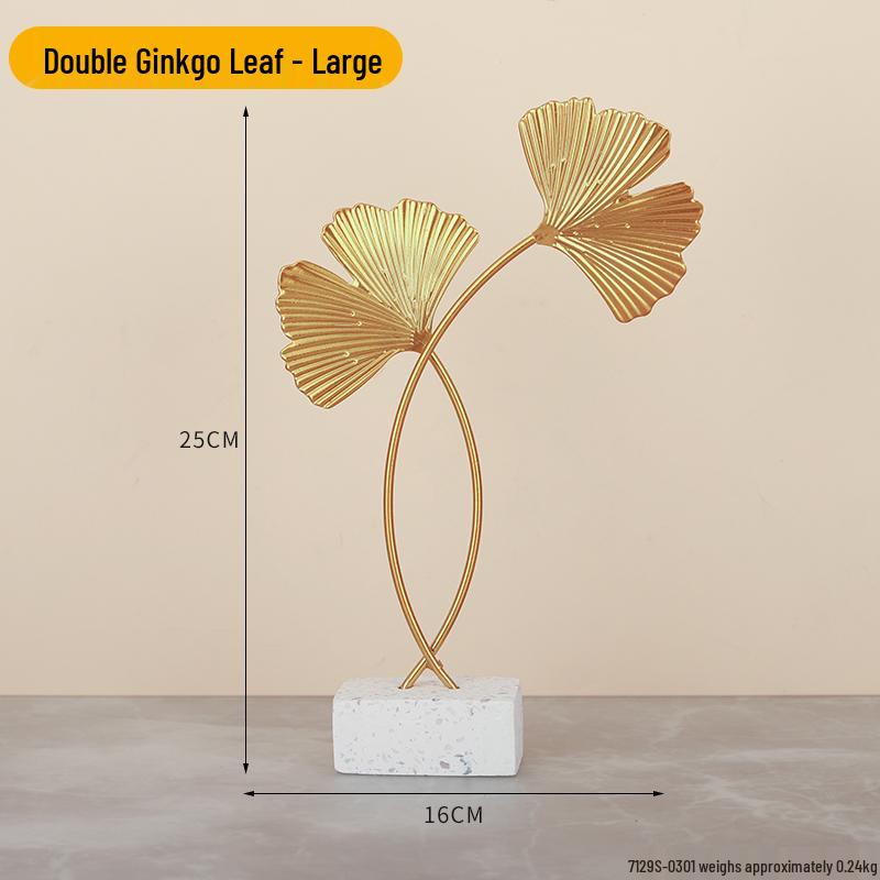 Modern Luxury Living Room TV & Wine Cabinet with Ginkgo Leaf Decor