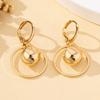 A Pair of Women's Earrings, Ccb Spherical Earrings, Fashionable and Simple Earrings, Suitable for Daily Wear and Vacation Wear