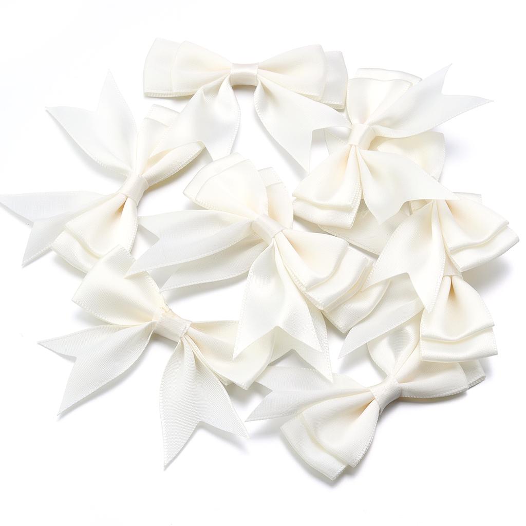10pcs Satin Ribbon Bows Colourful Polyester Double Layer Swallowtail Bowknot For DIY Wedding Party Clothing Headwear Gifts Decor