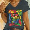 Autism Awareness T Shirt Love Needs No Words TShirt Women Autism Support Gift Neurodiversity Shirt Autism Mom Vneck Top Tees