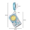Sun Tarot Card Charm 925 Silver Bracelet Pendant