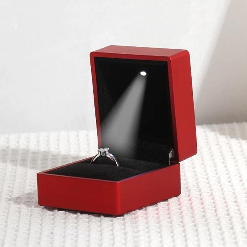 Creative Heart-shaped LED Diamond Ring High-end Illuminated Necklace Gift Boxes Proposal Gift Packaging Jewelry Boxes