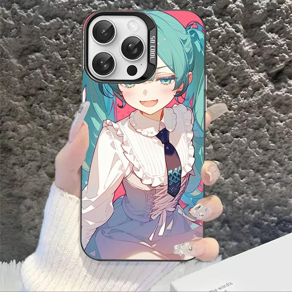 Cartoon Kawaii H-Hatsune Cute M-Miku Phone Case For IPhone 16 15 14 13 12 11 Pro Max X XR XSMAX 8 7 Matte Shockproof Back Cover