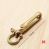 Retro Brass Belt U Hook Keychain Heavy Duty Easy Attach Key Ring Clip for Jean Wallet Chain 