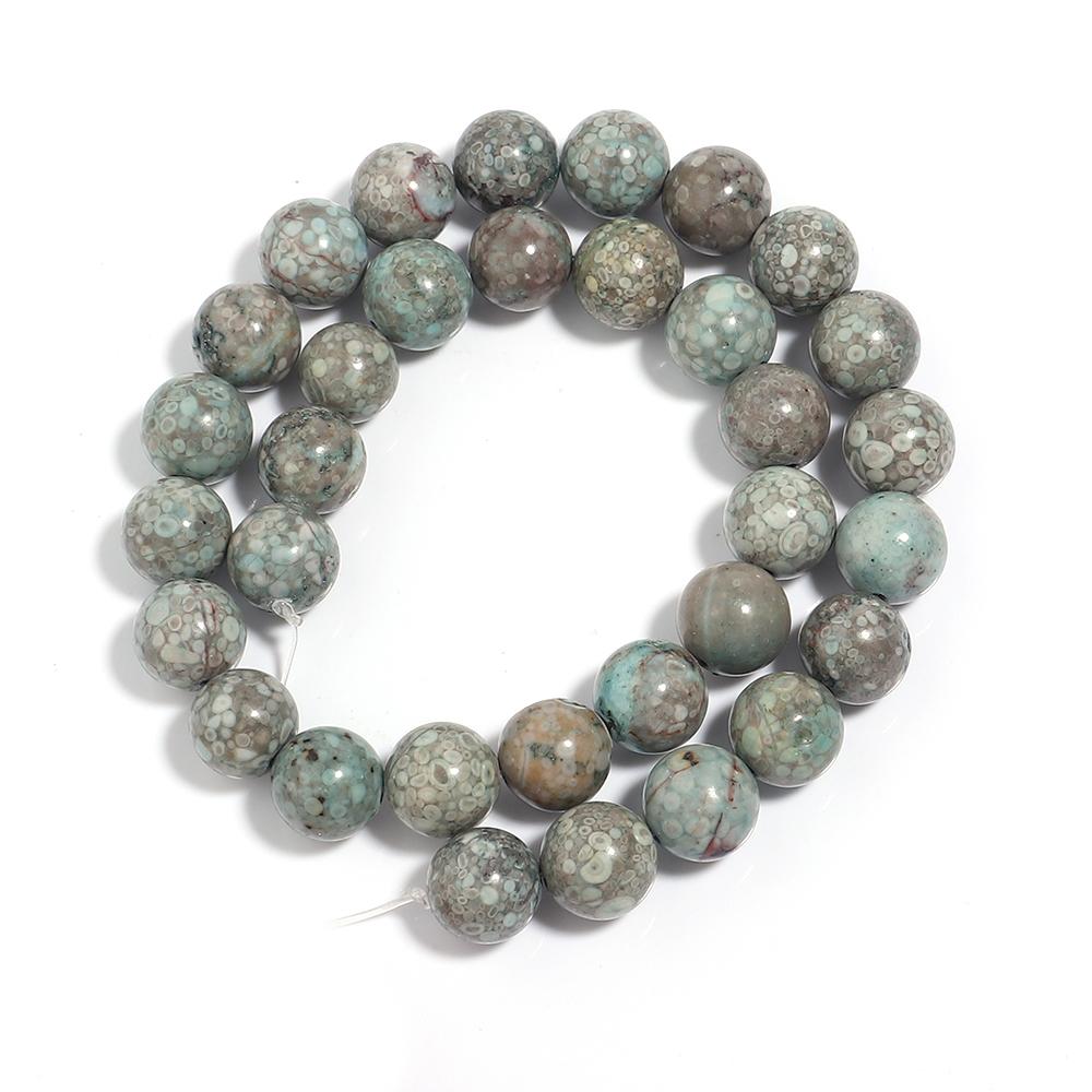 Natürliche Maifan-Steinperlen 4 6 8 10 12 mm Blau Rund Lose Abstandshalterperlen Für Schmuckherstellung DIY Armbänder Halsketten Zubehör