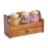 Vintage Style Wooden Spice Jar Rack Dollhouses Furniture 1/12 Scale Miniature Model Design