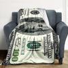Money Note Flannel Blanket Throw Blanket Soft Warm Sofa Bed Camping Home Decor Unique Christmas Gift C926327