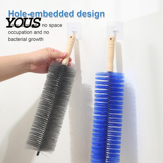 Energy Efficient Dust Brush Fan Cleaning Brush, Reusable Collector, Non-Detachable Bendable Design, Cobweb Remover Multifunctional Removal for Blinds