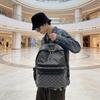 Schoolbag Chessboard Plaid Backpack Men's Backpack Commuter Waterproof Lightweight Travel Bag Men's Trendy College Student School Bag Women's