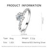 925 Sterling Silver Moissanite Six-Prong Women's Twin Flower Ring