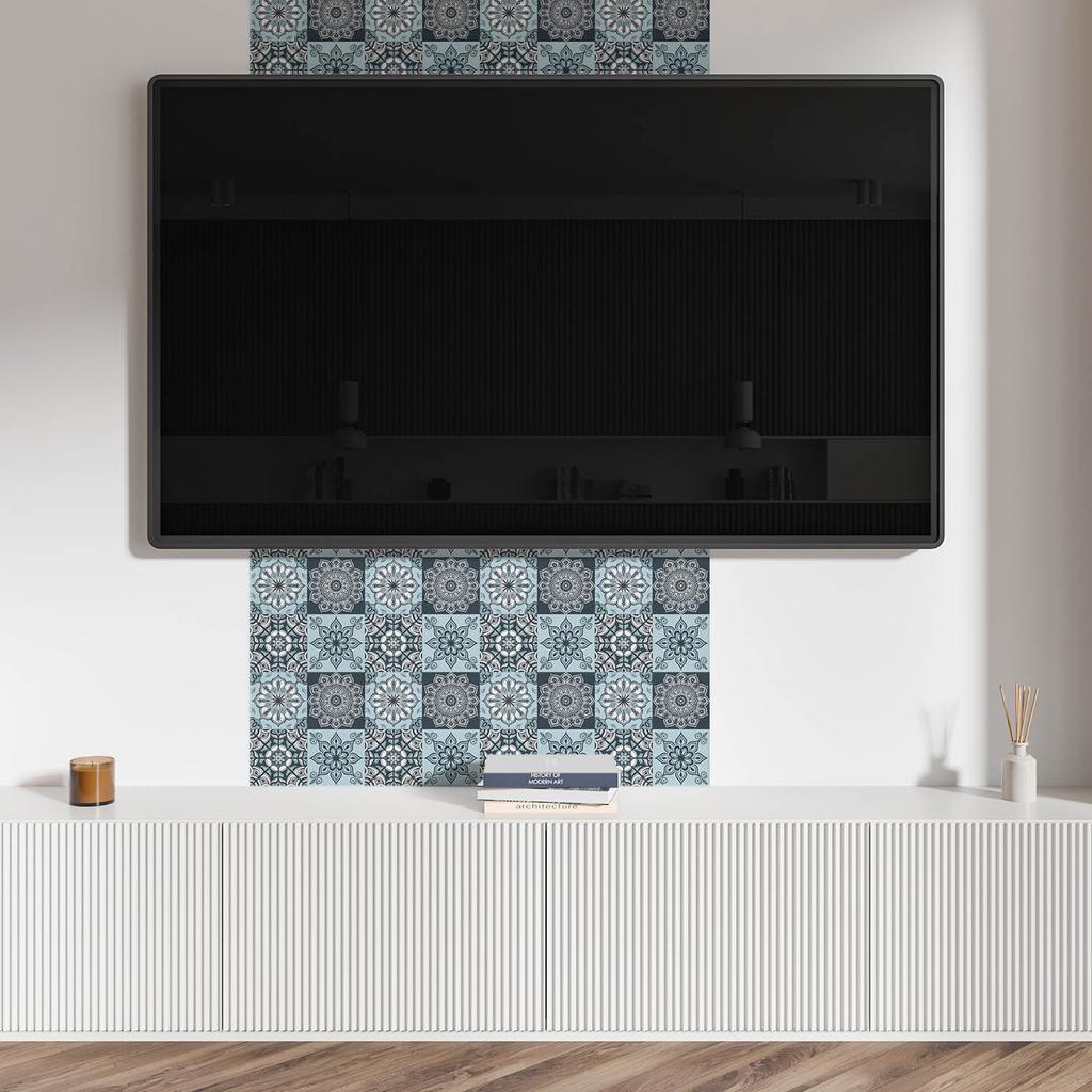 Komplet Samoprzylepnych Kafelków Pcv Wzory Mandali W Siatce 10X40X20 Cm