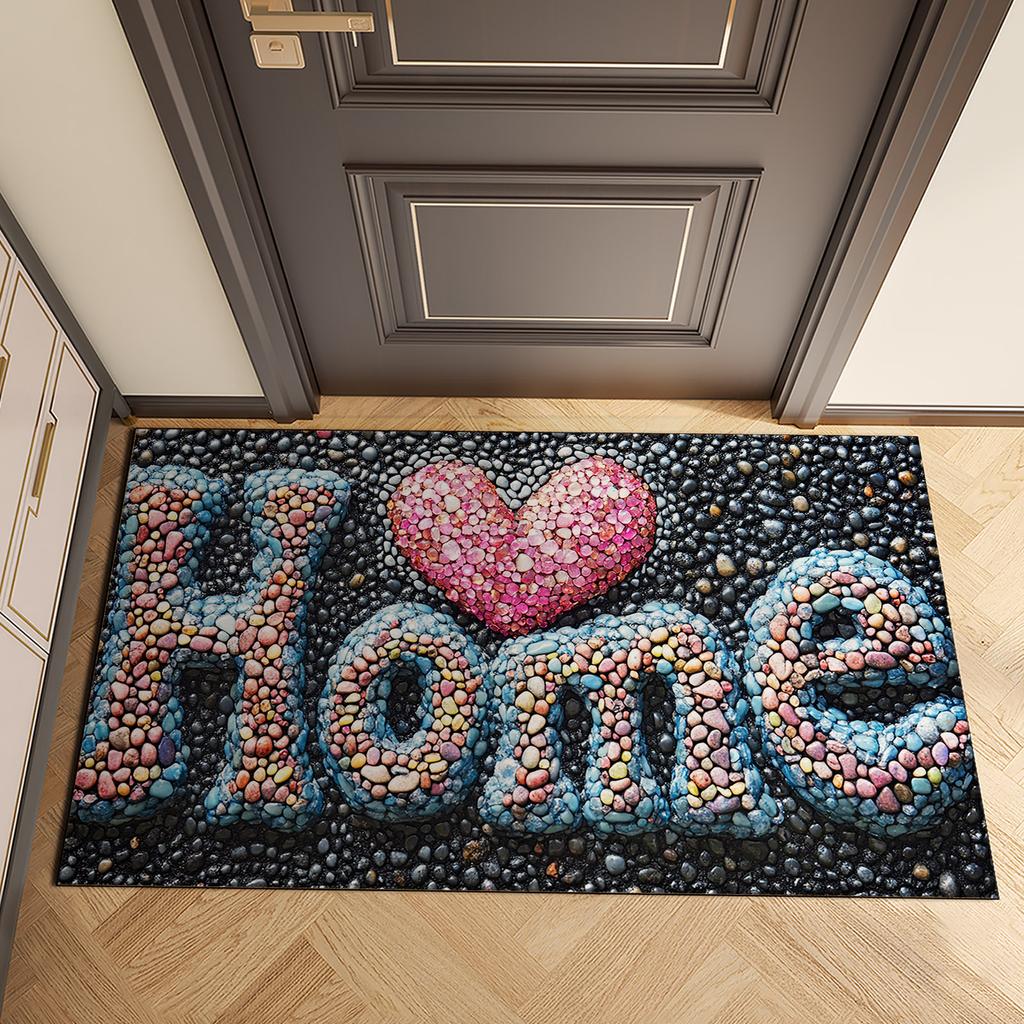Valentine's Day Doormat Welcome Entrance Door Mat Outdoor Front Room Rugs Foot Mat Hallway Carpet Floor Bath Mats Washable