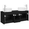 Bathroom Furniture Set 3 Pcs Black 49.5 X 44.5 X 65.5 Cm