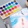 Xiongshi 36-Color Children's Solid Watercolor Paint Set with Compact Transparent Case