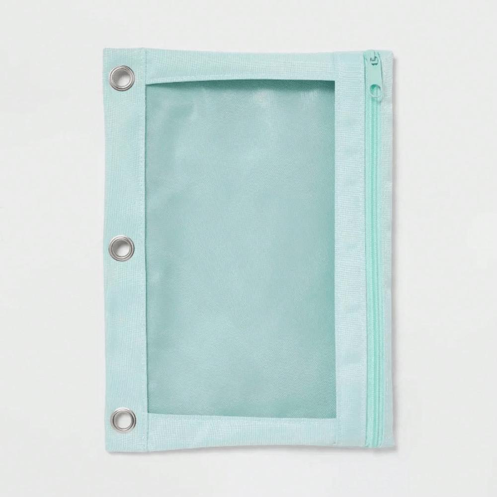 

Mesh Binder Pencil Pouch чирок зелений колір