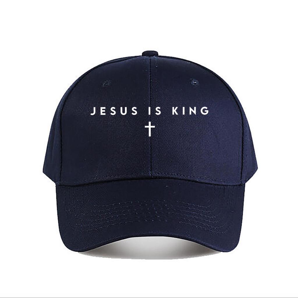 Jesus Is King Cross Christian Baseball Cap Fashion Unisex Sunhat Womens Outdoor Sports