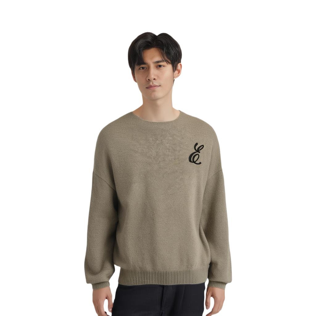 Fear of God Essentials Waffle Crewneck Sweater Homestead Heather Men Tops Grey 192HO254332F