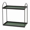 Tabletop Storage Rack TwoTier Countertop Organizer with Handles Metal Shelf for Washroom Counter,