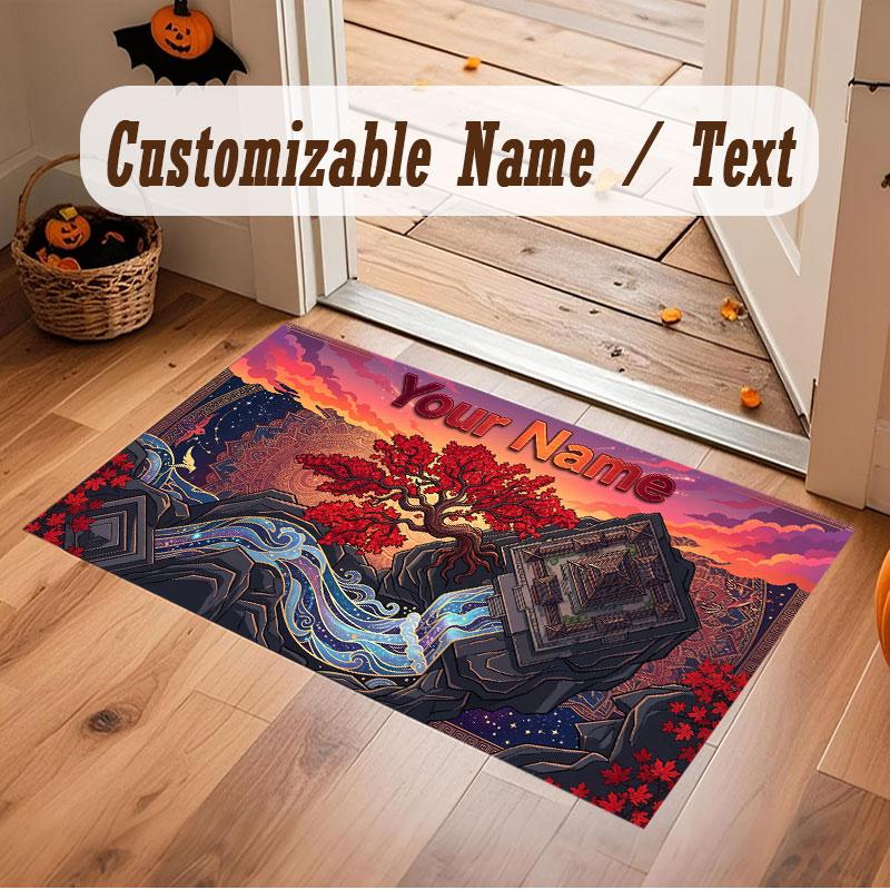 Weltraum Kosmisches Thema Kristall Samt Boden Teppich Personalisierter Benutzerdefinierter Name Text Warmer Teppich Heim Dekoration