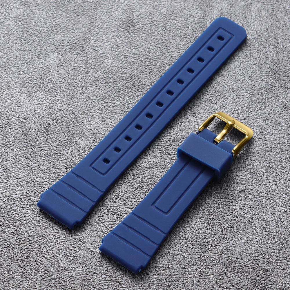 

18 мм м який силіконовий ремінець для Casio F-91W F84 W800H SGW400 F105/108 A158/159/168AE1200/1300 Водонепроникні гумові спортивні ремінці для годинника 18mm