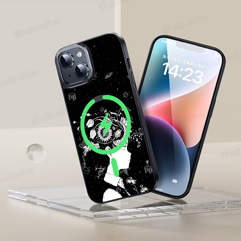 

O-Omori Game For Magesafe Magnetic Wireless Phone Case For IPhone 17 Pro Max Air 13 12 Mini 16 15 14 11 iPhone 15 pro