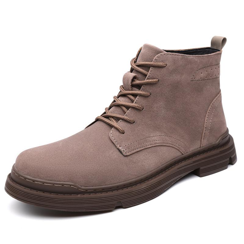 

Outdoor boots men s shoes waterproof and windproof imitation fleece sports soft sole fleece thick cotton rubber medium help men winter cotton 45 хаки