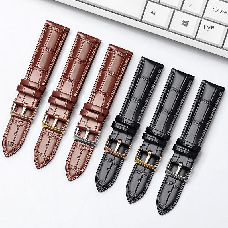 Omega Seamaster Genuine Leather & Bamboo Butterfly Strap - Men's & Women's Cowhide 20mm.