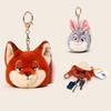 Soft Zootopia Plush Keychain Cute Cartoon Judy Nick Car Key Gifts Organizer