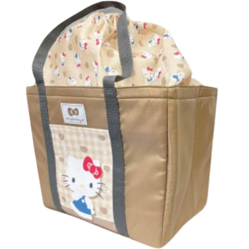 

Hatayama Shoji Sanrio Shopping Hello x W39 x Product 33203080 Bag, Checkered, Kitty, Approx. H29.5 D28cm, Number