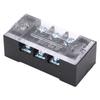 Terminal Strip Dual Row High Current M3 Screw Wire Barrier Block with Cover 15A 600V 5pcs