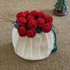 Creative Bucket Pouch Material Kit Soft Crocheted Bouquet Handbag  For Girlfriend and Mom Gift