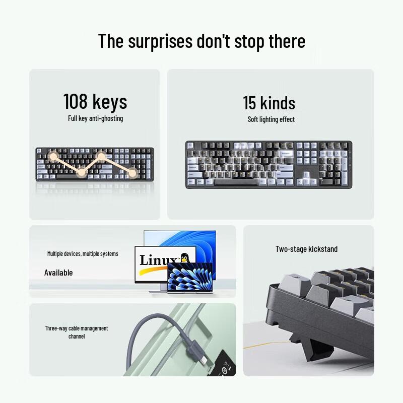Ugreen KU103 108-Key Wired Mechanical Keyboard