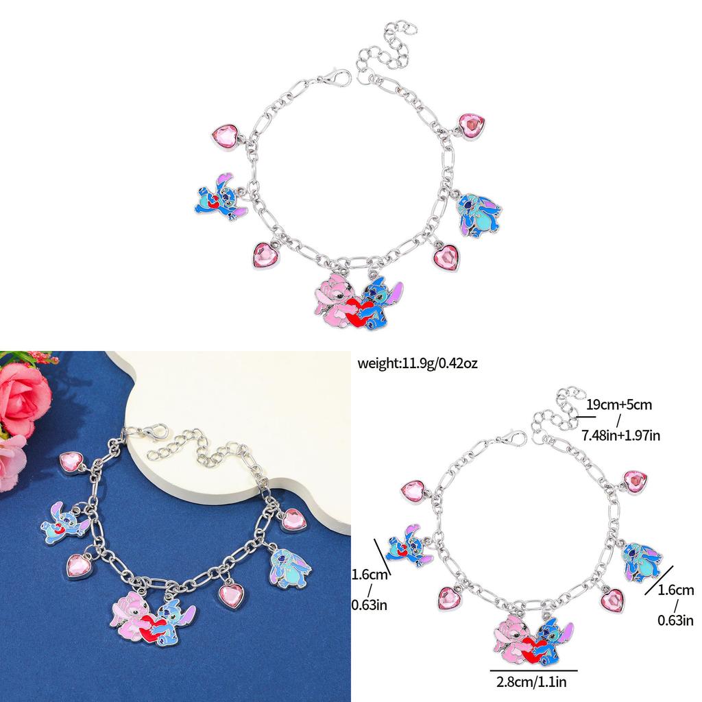 Stitch Cartoon Legierungsarmband mit galvanisierter Oberfläche für Unisex-Geschenke