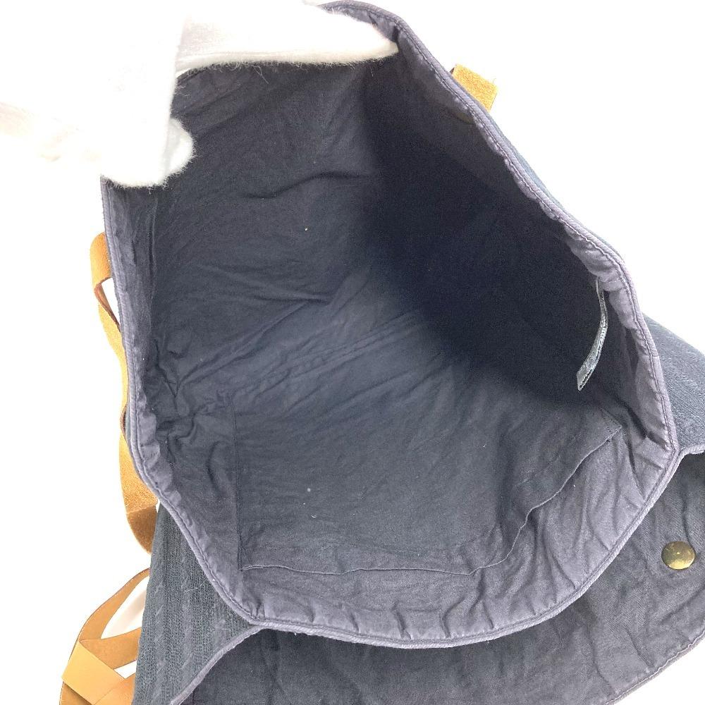 HERMES Amedabaka Badu Posh Bag Tote Bag Shoulder Bag cotton Navy/Navy