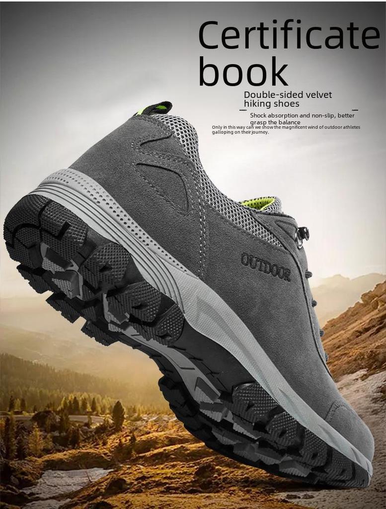 Pánské outdoorové semišové nepromokavé turistické boty - Nadměrná velikost, Ochrana práce