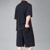 Nadměrná velikost 4XL-10XL Oversized Polo Tričko Letní Šortky Sety Vintage Oblečení Pánské 2dílná Sada
