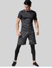 Men's Quick-Dry Running & Fitness Set: Short-Sleeved, Sweat-Absorbing, Casual Wear Tights