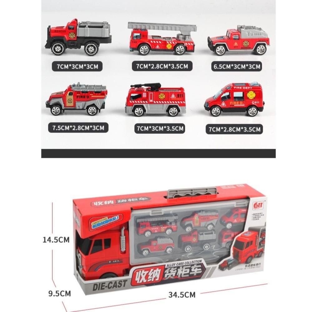 Die-cast Construction Storage Container Truck Model Simulation Children's Car Toy  Gift