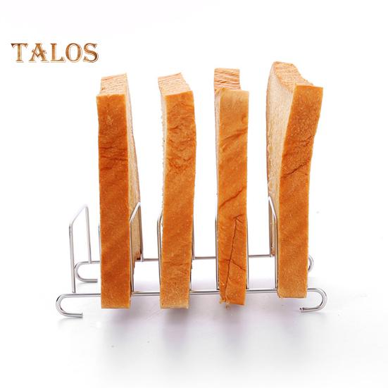 Nerezový stojan na chléb 8-drážkový držák toastů pro vzduchovou fritézu Obdélníkový stojan na toasty do kuchyně Nerezový stojan na chlazení chleba Víceúčelový stojan na toasty