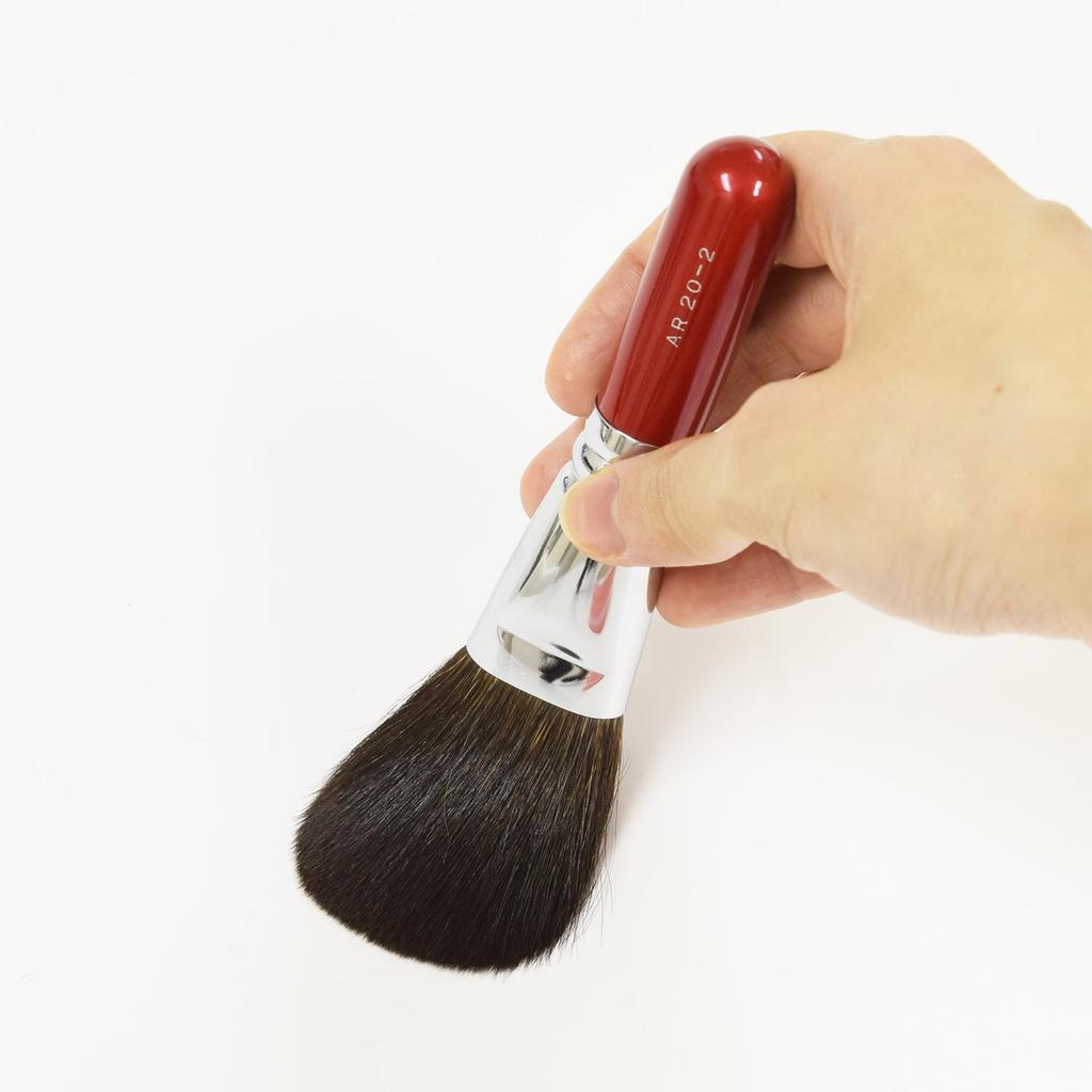 Supervised by Kumano Rokkakukan Sakurado Powder Brush Gray Squirrel Red Shaft Professional Specification ARRS20-2 (Flat) 100%